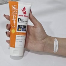کرم ضد آفتاب بی رنگ برند نیو رز New Rose با حجم 130 میل و ماندگاری 24 ساعته